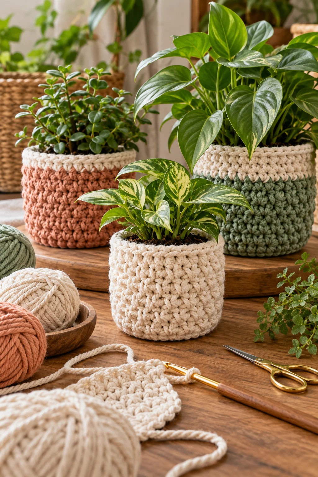 Simple Crochet Plant Pot Covers — easy crochet ideas style outfit