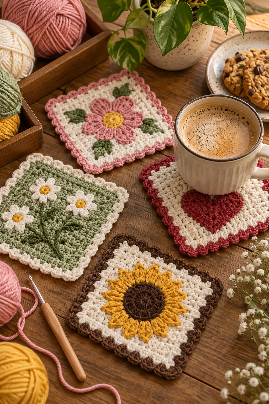 Crochet Mug Rugs for a Cozy Coffee Corner — easy crochet ideas style outfit
