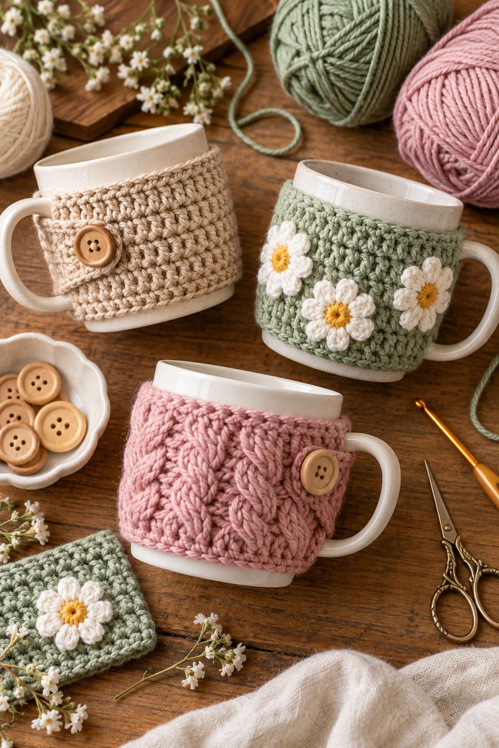 Beginner Crochet Mug Sleeves — easy crochet ideas style outfit