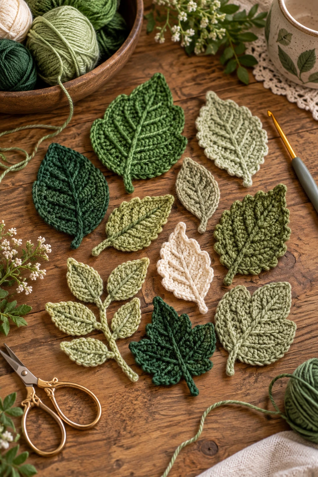 Crochet Leaf Appliqués — easy crochet ideas style outfit