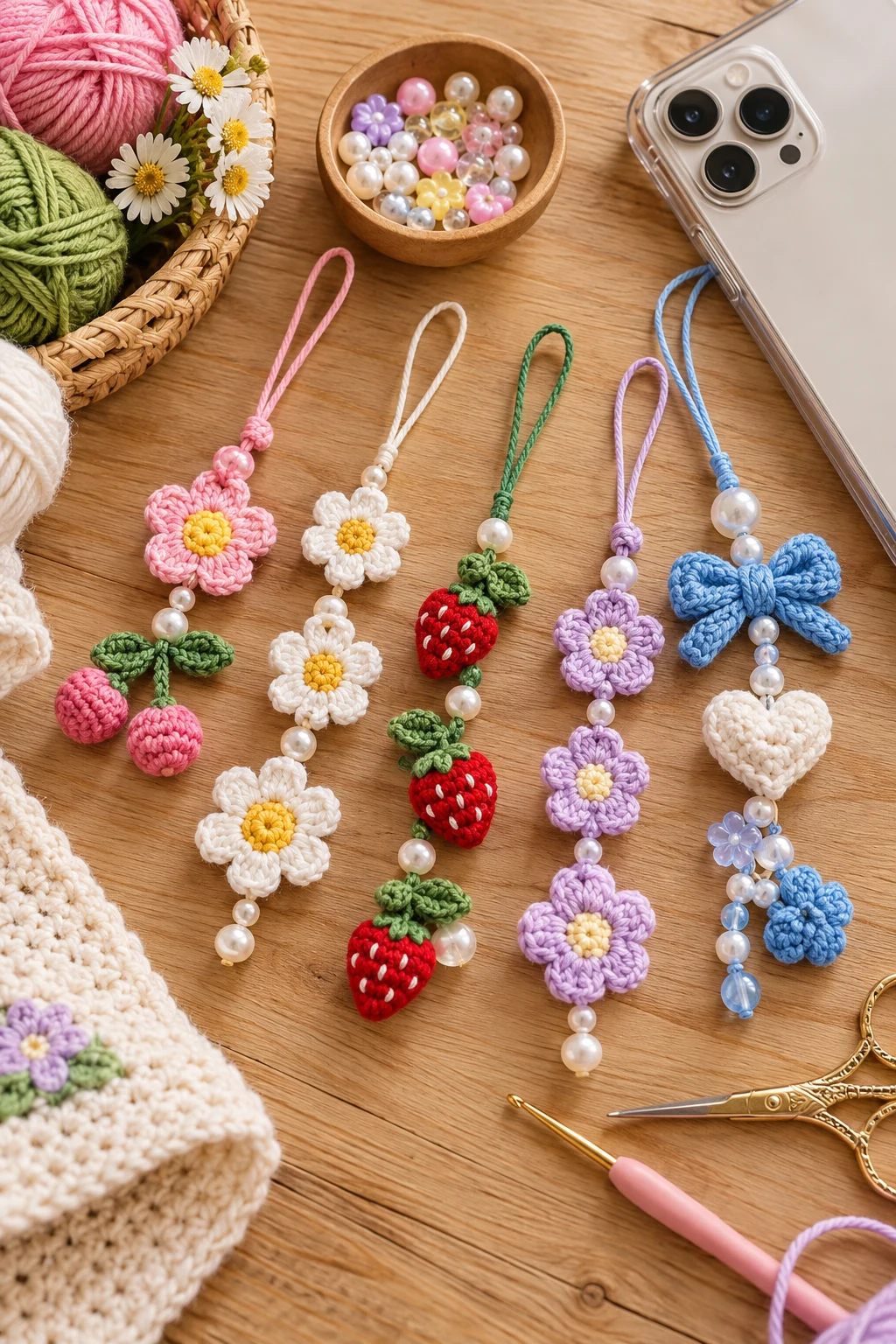 Crochet Phone Charms — easy crochet ideas style outfit