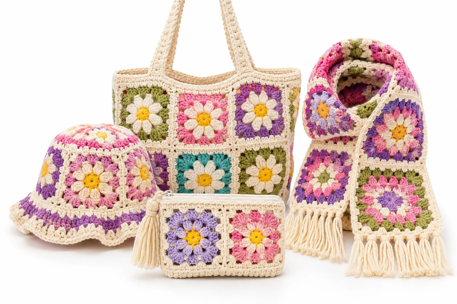 Shop: easy granny square crochet pattern accessories