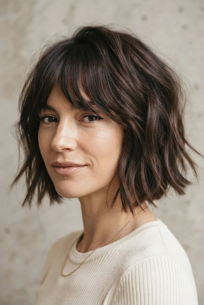 The Tousled French Bob — easy short hairstyles style outfit