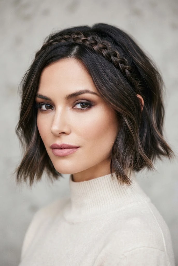 The Braided Crown Mini-Braid — easy short hairstyles style outfit