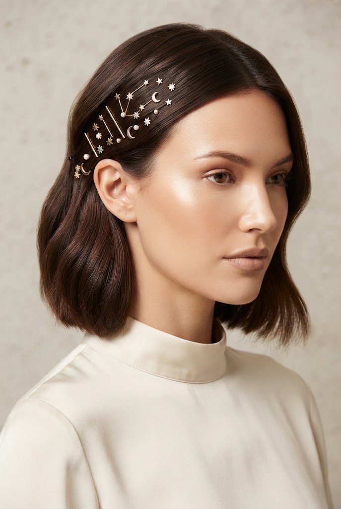 The Multi-Pin Constellation Art — easy short hairstyles style outfit