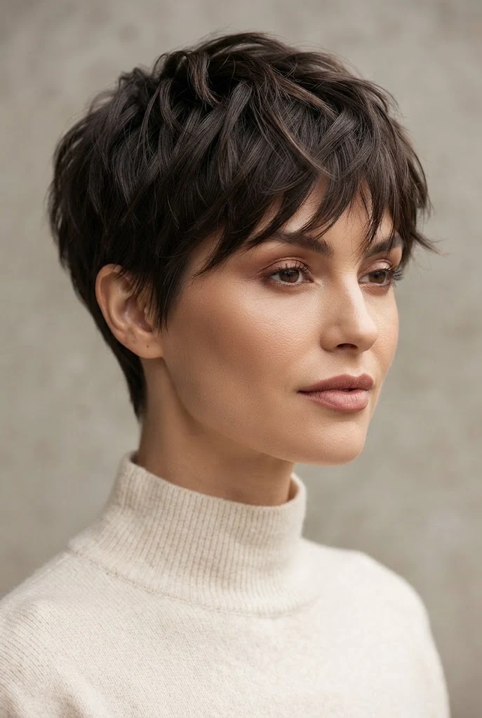 The Textured Pixie Crop — easy short hairstyles style outfit