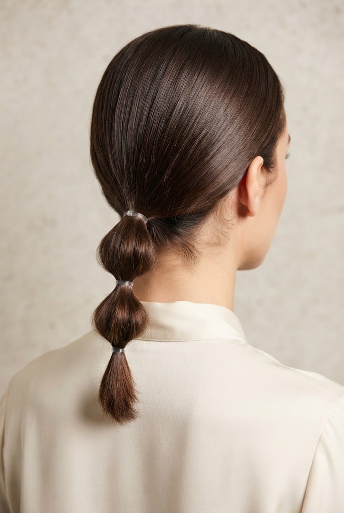 The Micro-Bubble Pony — easy short hairstyles style outfit