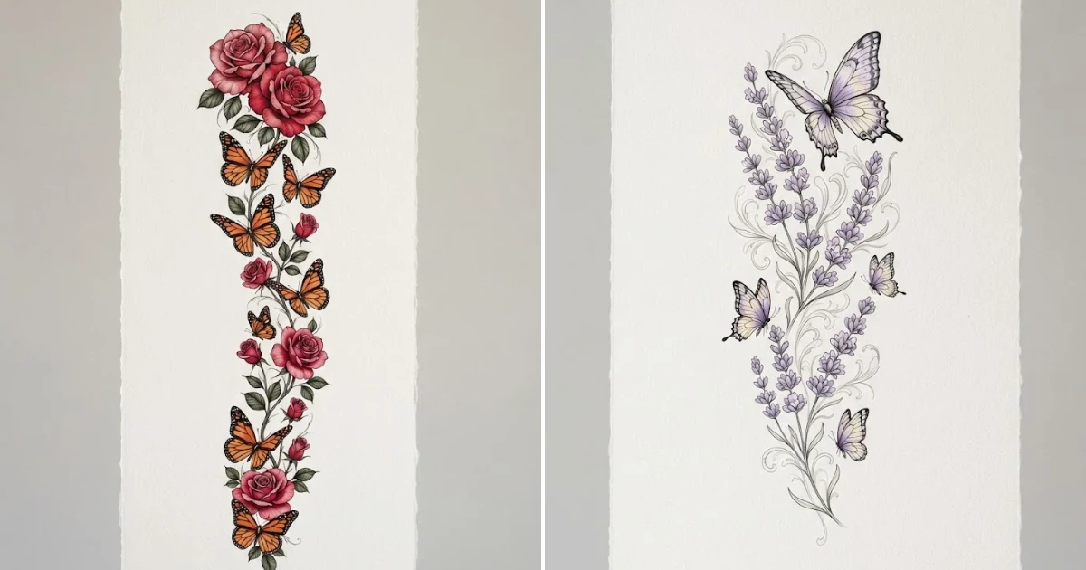 Flower and butterfly tattoo sleeve: 12 Gorgeous Tattoo flower and butterfly tattoo sleeve