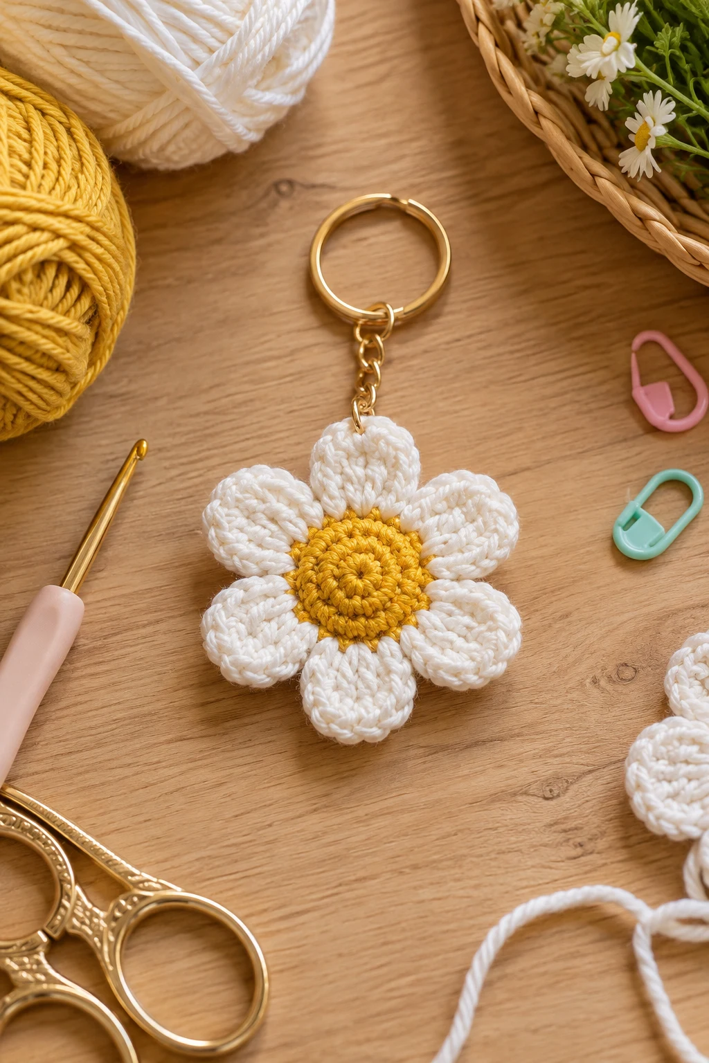 flower keychain crochet — Outfit 1 — flower keychain crochet style outfit
