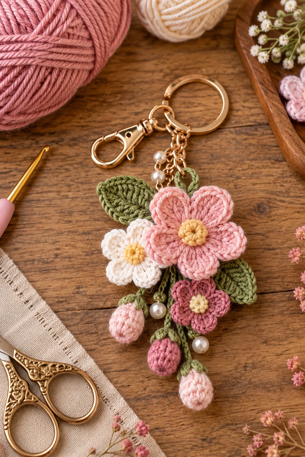 flower keychain crochet — Outfit 12 — flower keychain crochet style outfit