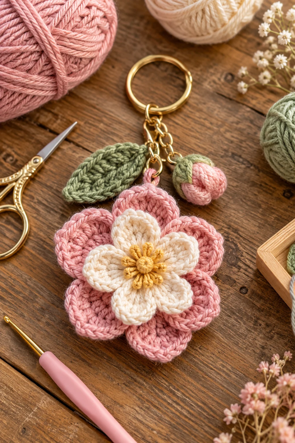 flower keychain crochet — Outfit 14 — flower keychain crochet style outfit