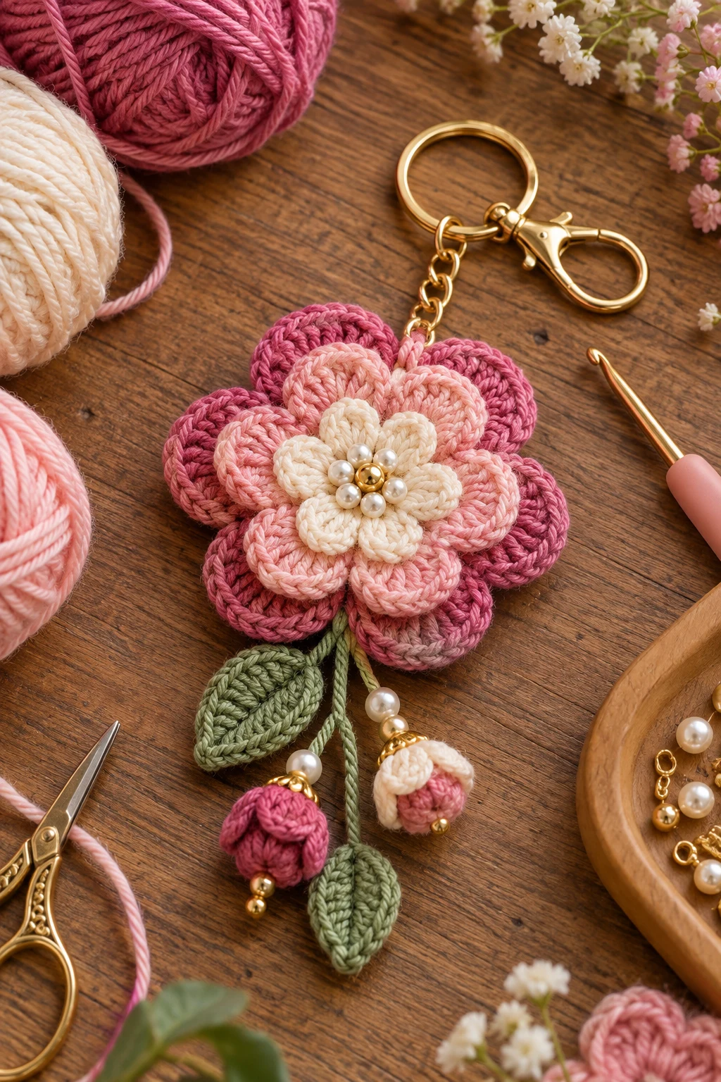flower keychain crochet — Outfit 15 — flower keychain crochet style outfit