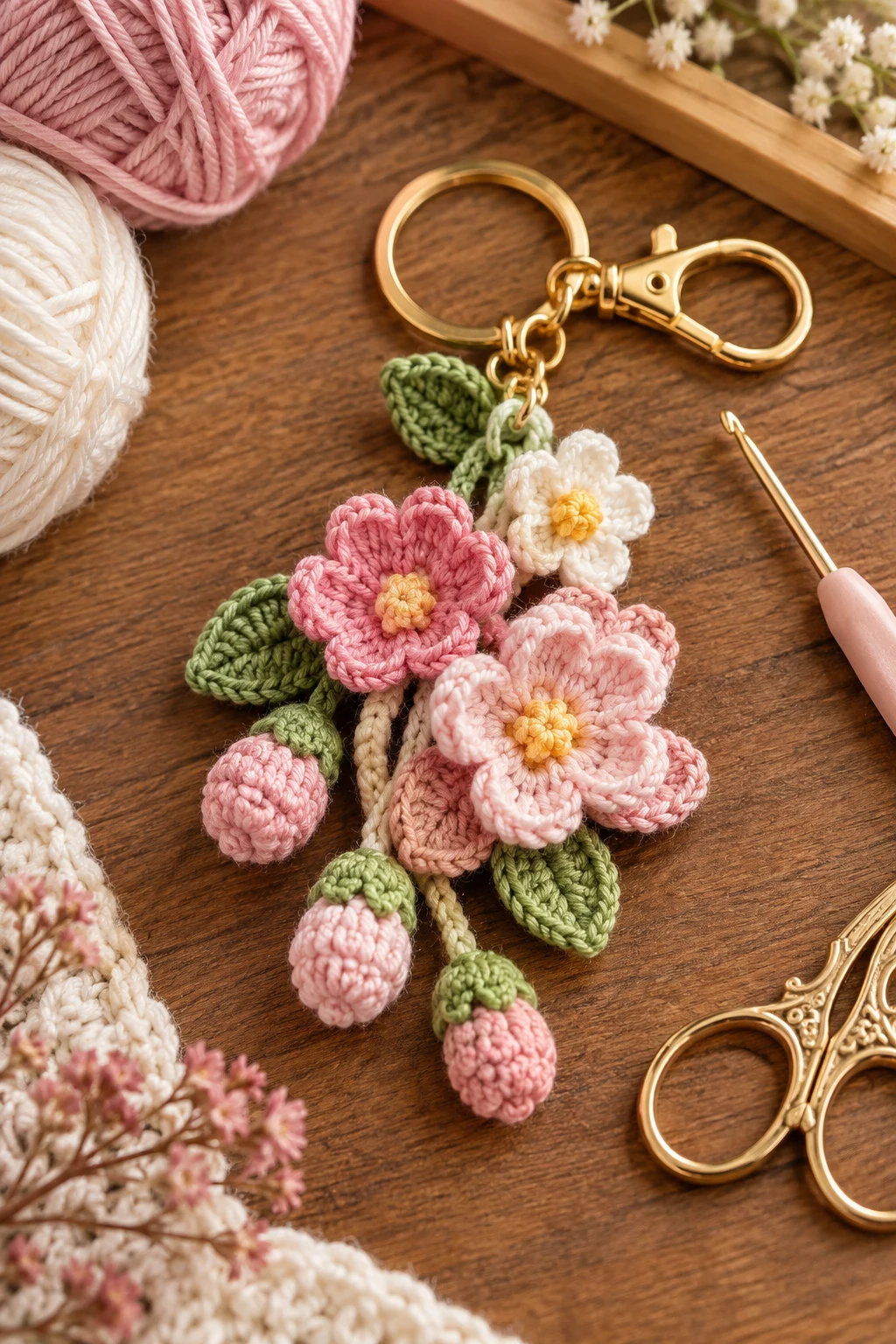 flower keychain crochet — Outfit 4 — flower keychain crochet style outfit