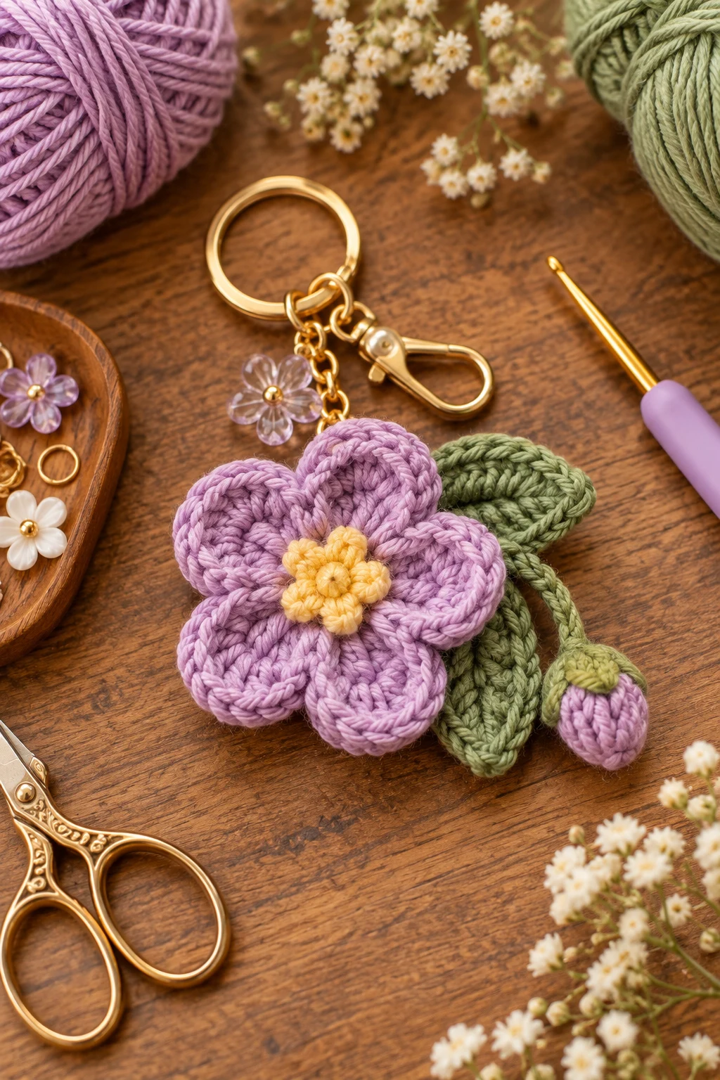 flower keychain crochet — Outfit 7 — flower keychain crochet style outfit