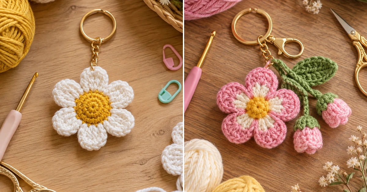 Flower keychain crochet: 15 Amazing DIY Ideas for 2026 flower keychain crochet