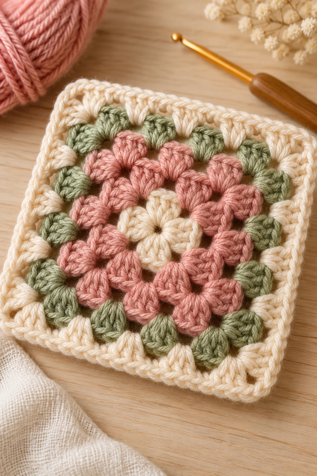 The Textured Waffle Granny Square — free granny square crochet pattern