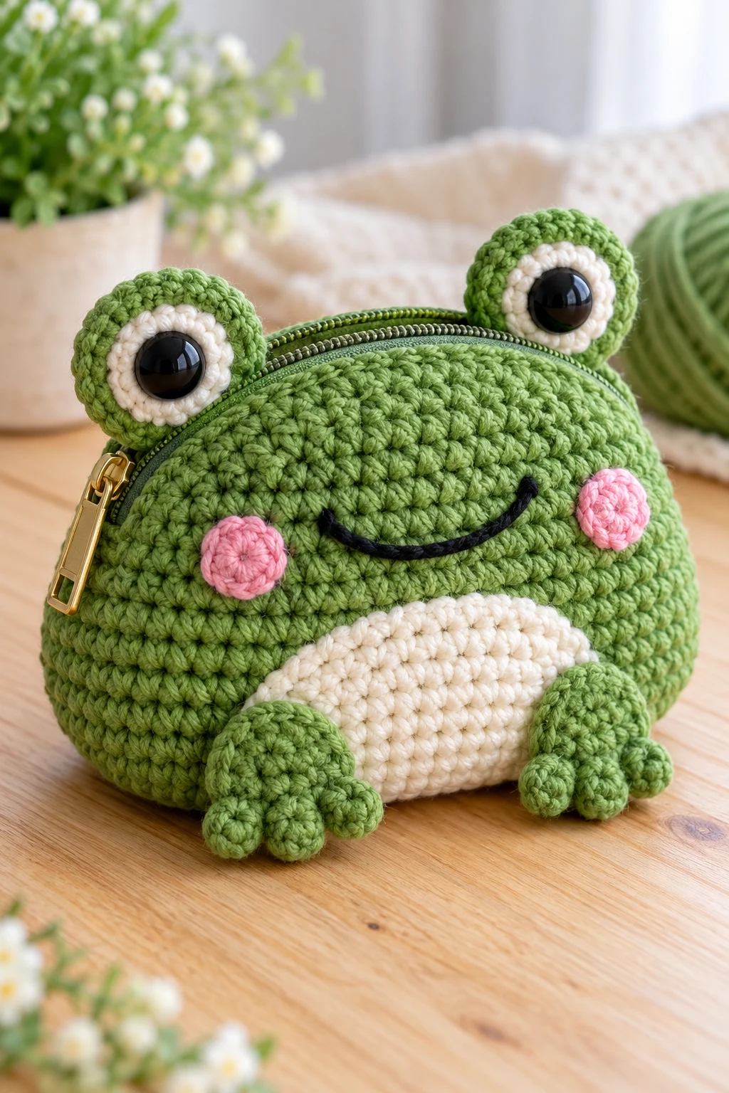 Frog Pouch Crochet Pattern With a Zipper — frog bag crochet