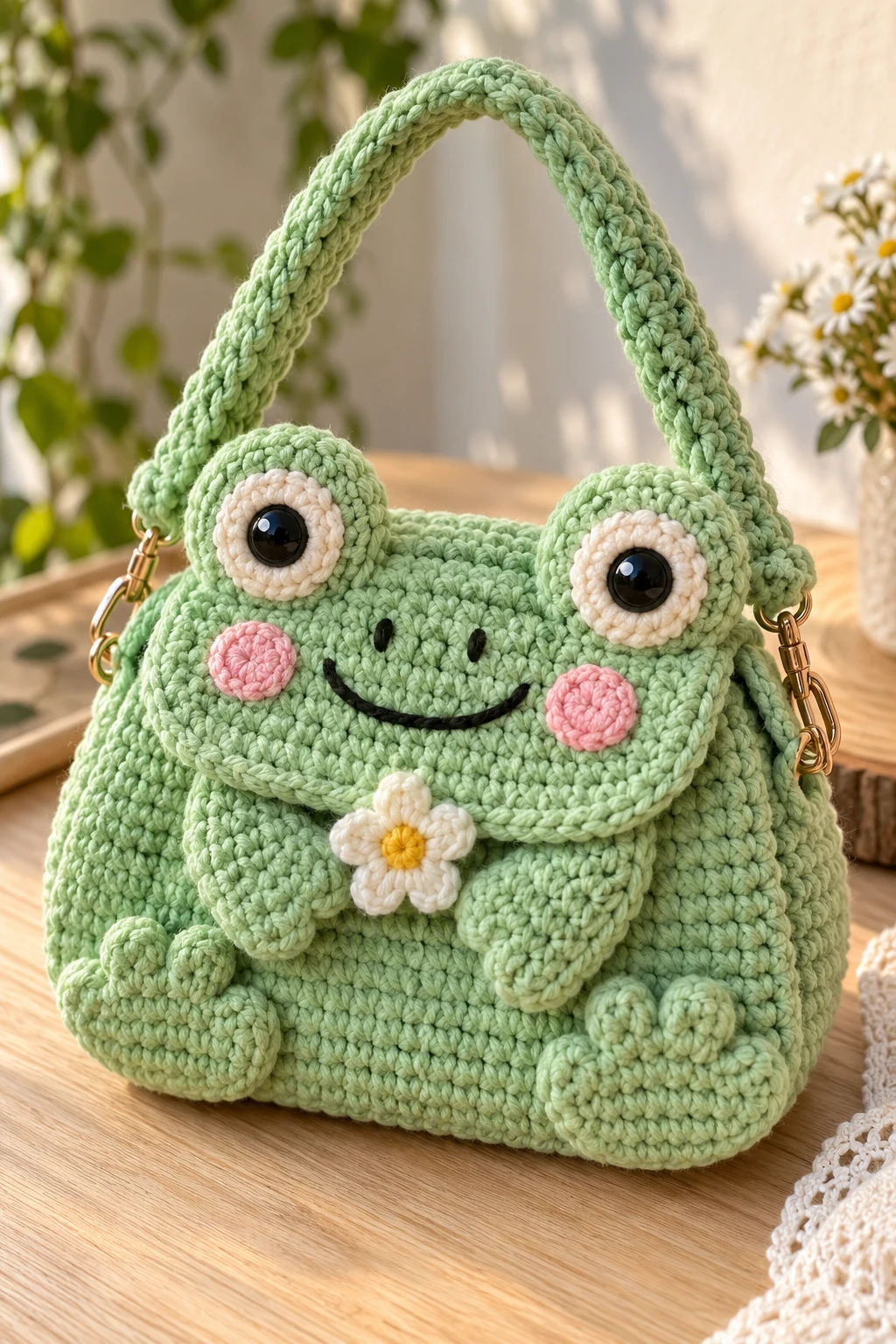 Pastel Mint Frog Purse — frog bag crochet