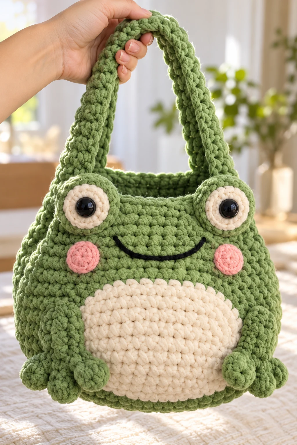 Chunky Frog Handbag Crochet — frog bag crochet