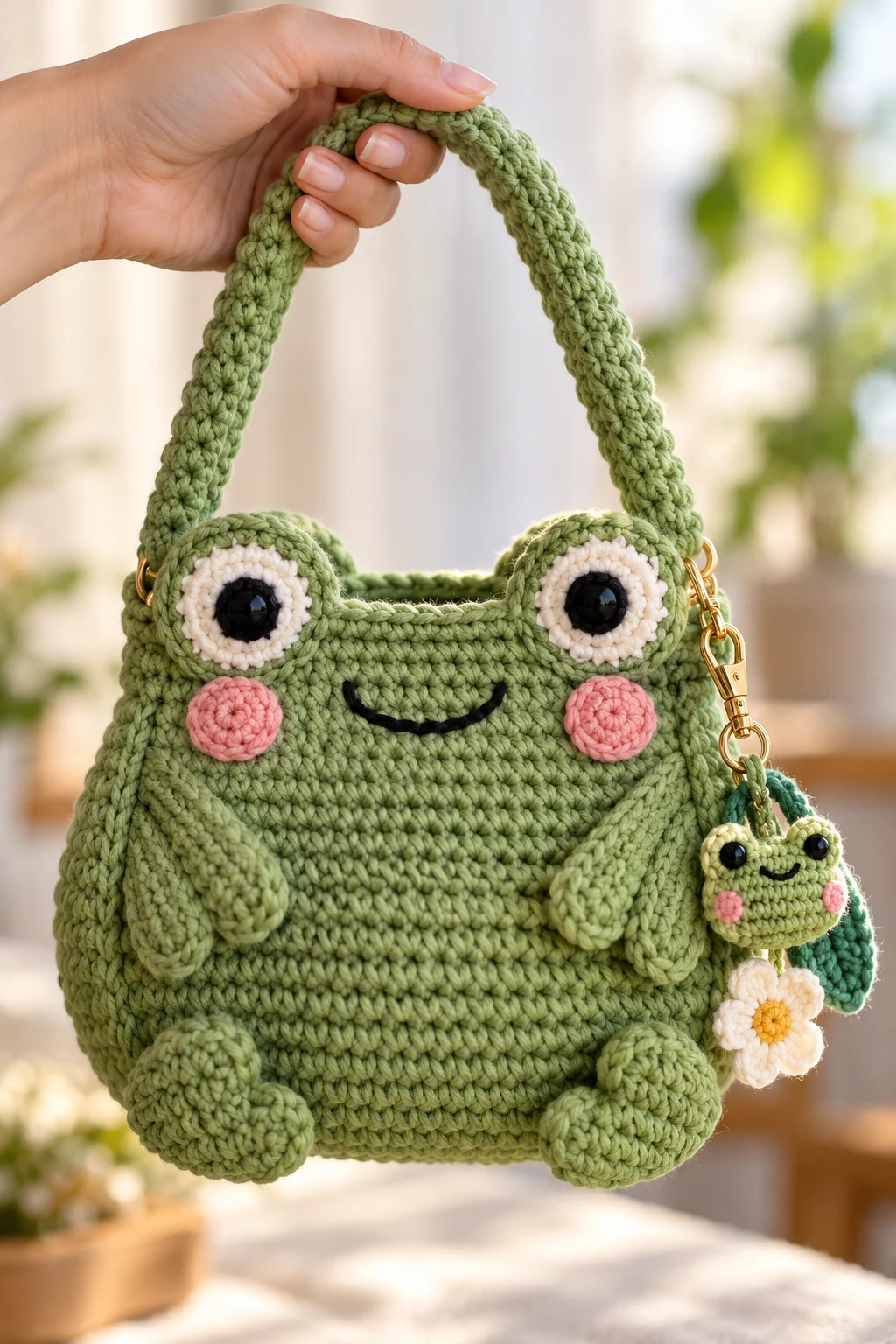 Frog Bag Crochet With a Removable Charm — frog bag crochet