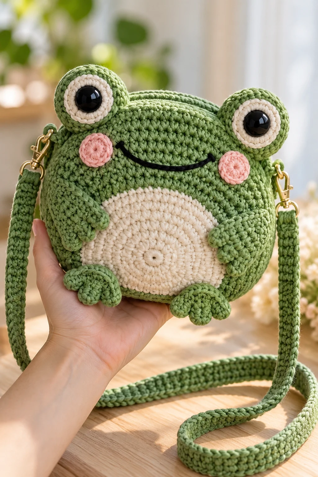 Frog Purse Crochet With a Crossbody Strap — frog bag crochet