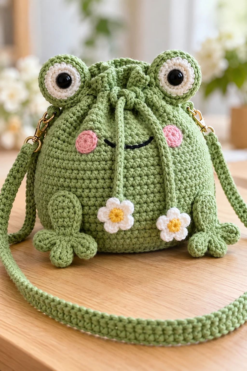 Frog Bag Crochet With a Drawstring Closure — frog bag crochet