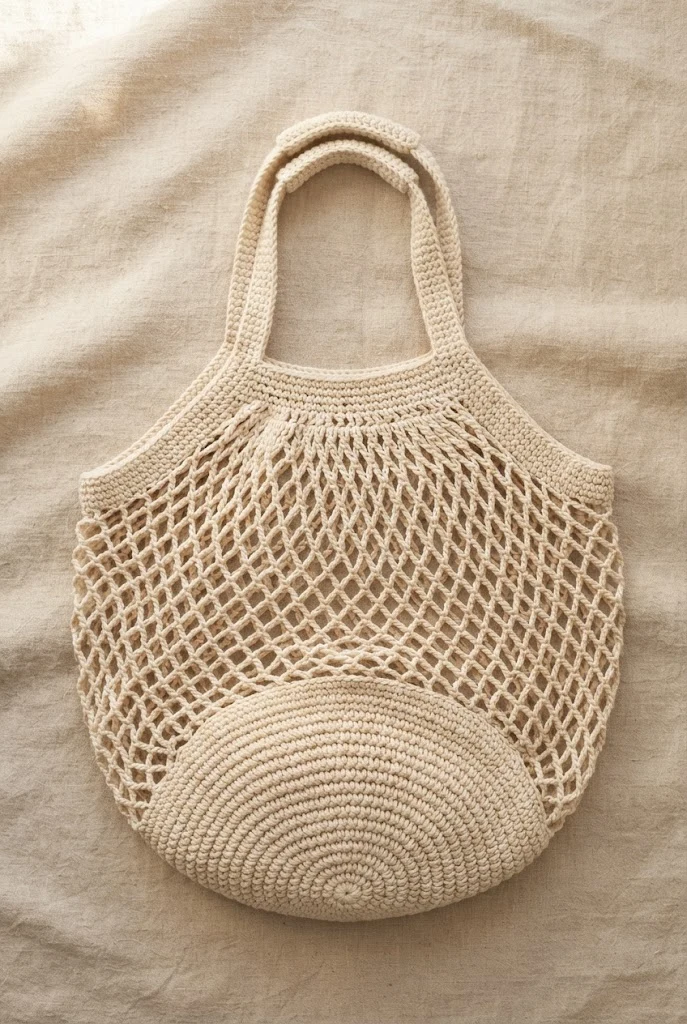 Market Bag with Reinforced Handles — fruit bag crochet