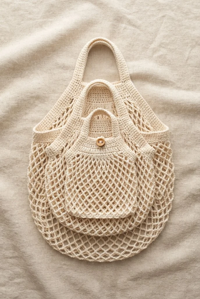 Eco-Friendly Produce Net Set — fruit bag crochet