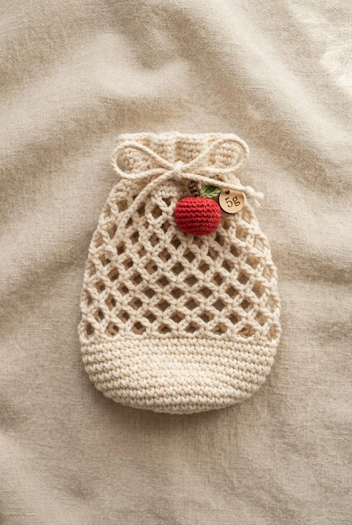 Mini Produce Scale Bag — fruit bag crochet