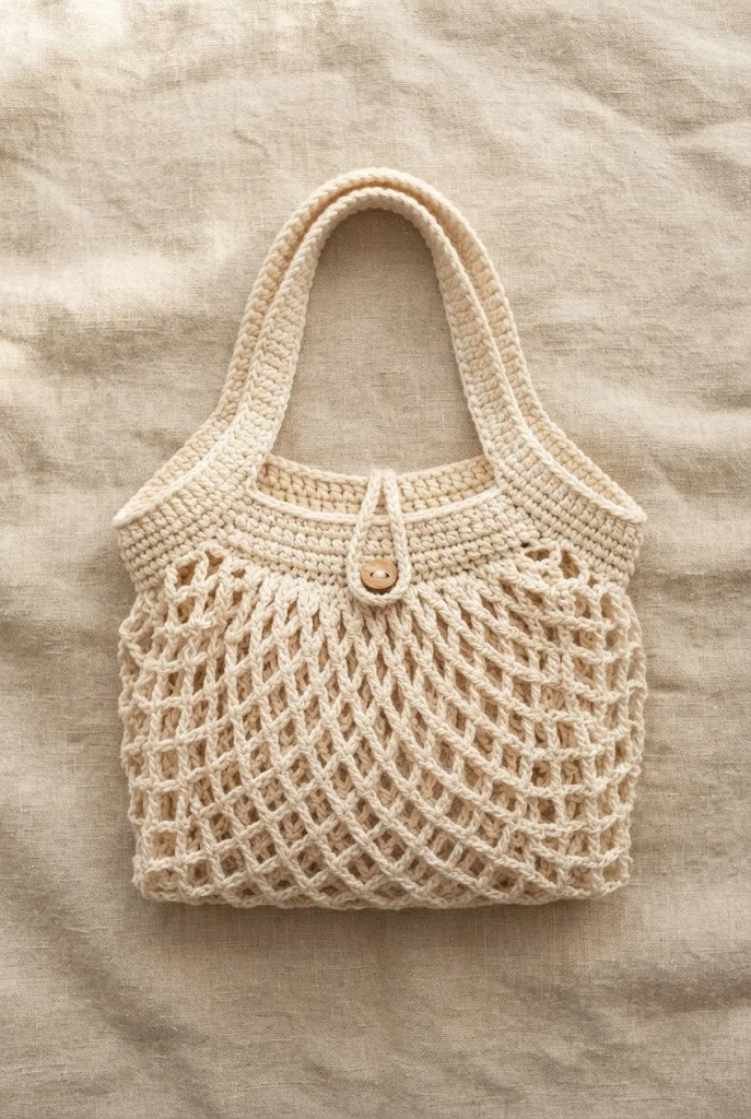 Foldable Pocket-Sized Net Bag — fruit bag crochet