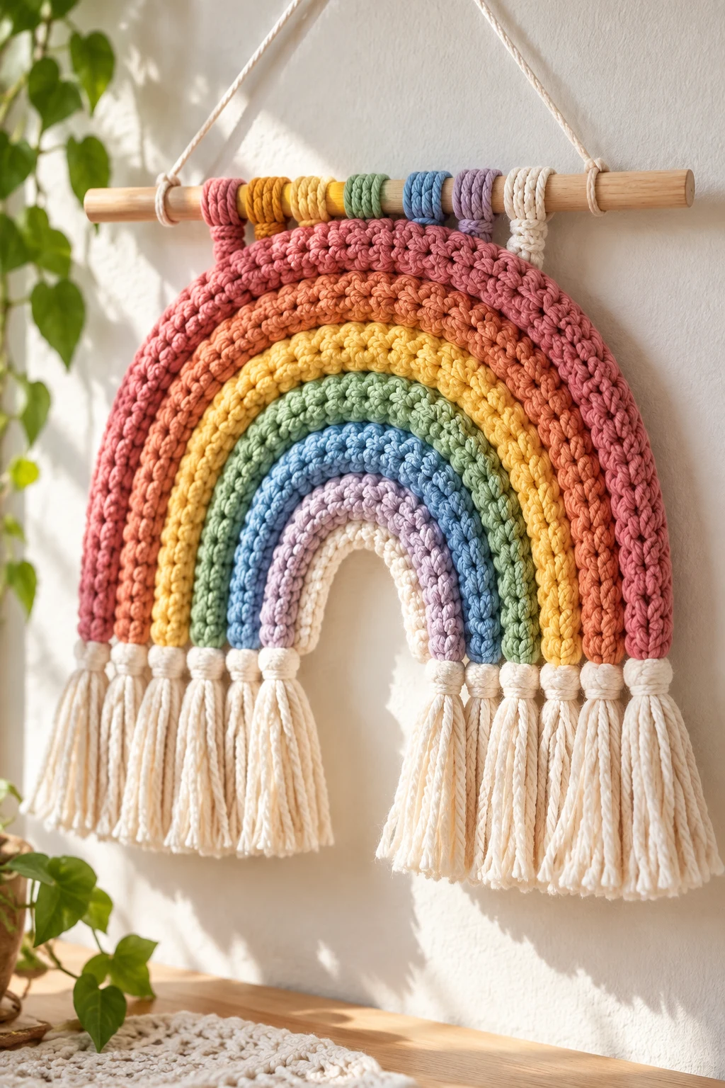 Rainbow Crochet Wall Hangings — fun crochet projects style outfit