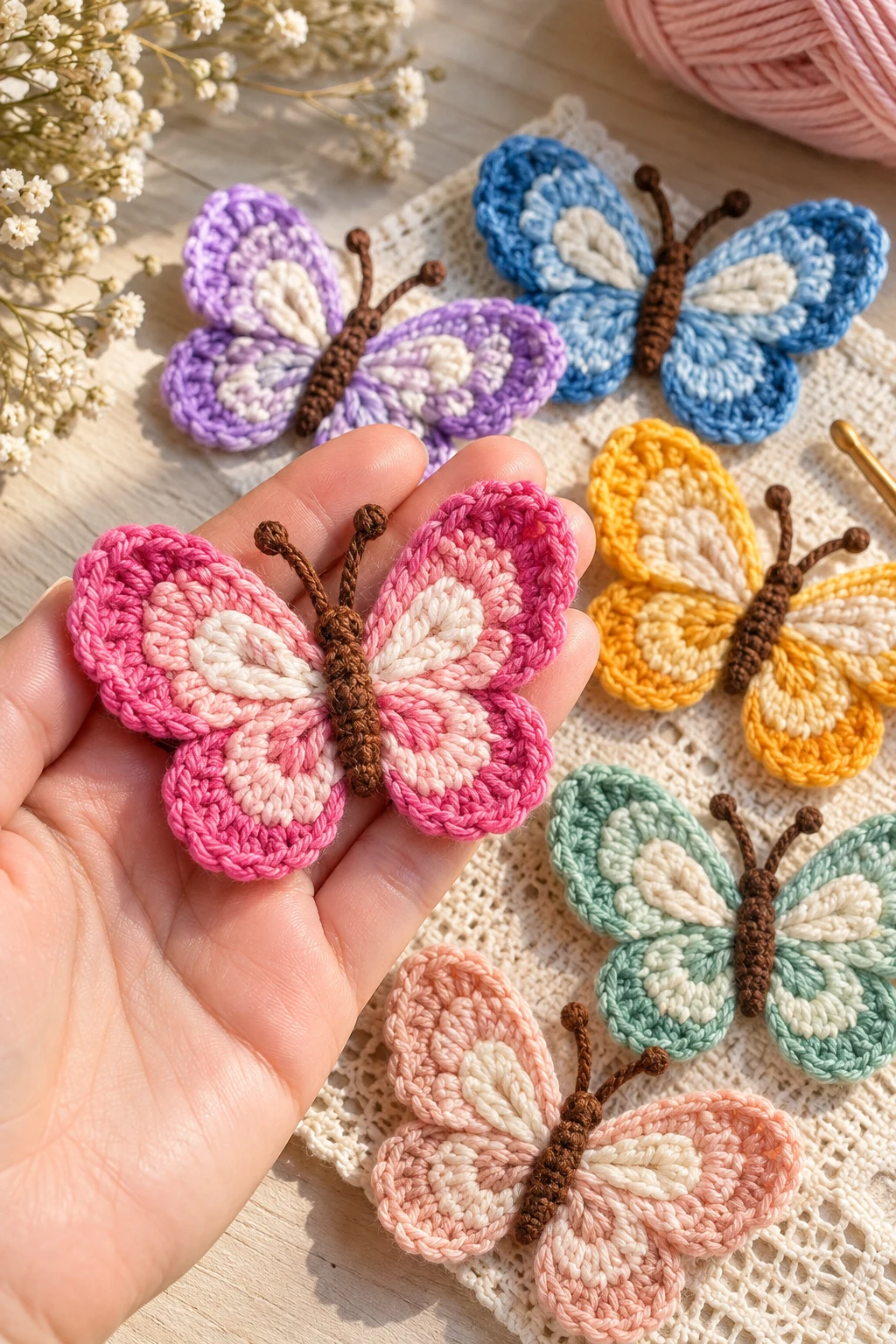 Crochet Butterfly Appliqués — fun crochet projects style outfit