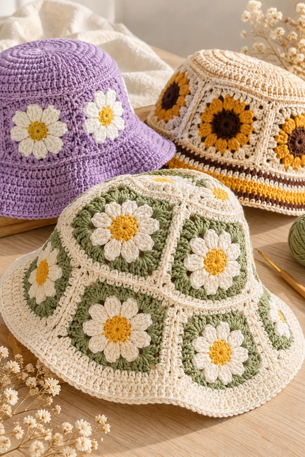 Trendy Crochet Bucket Hats — fun crochet projects style outfit
