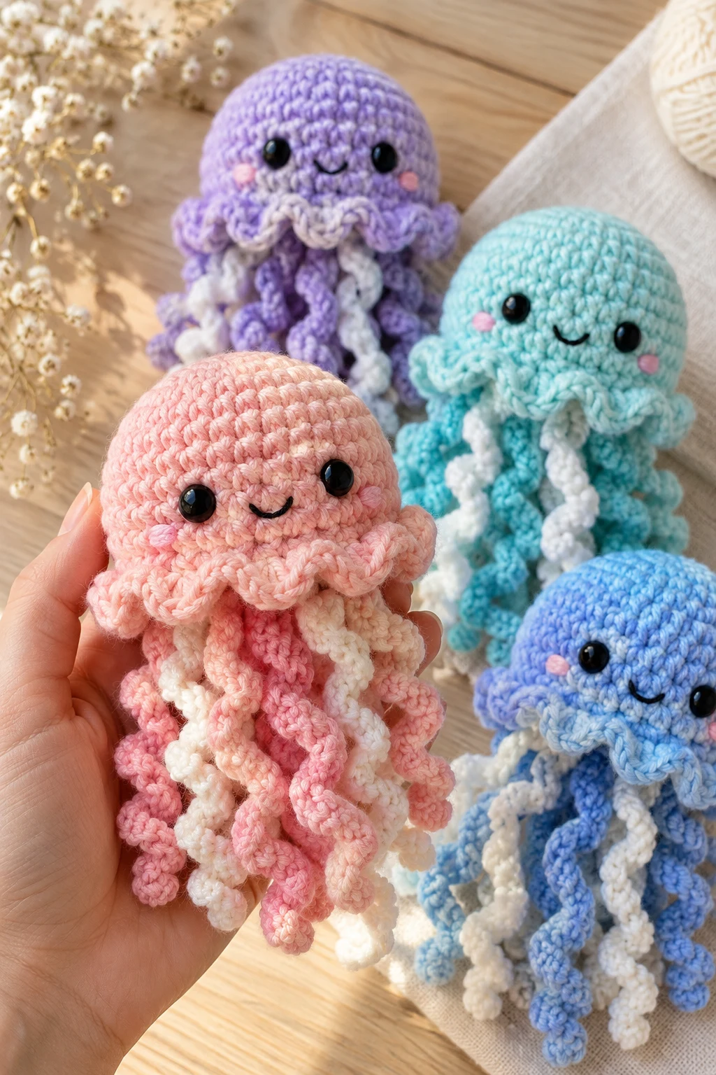 Playful Crochet Jellyfish Plushies — fun crochet projects style outfit