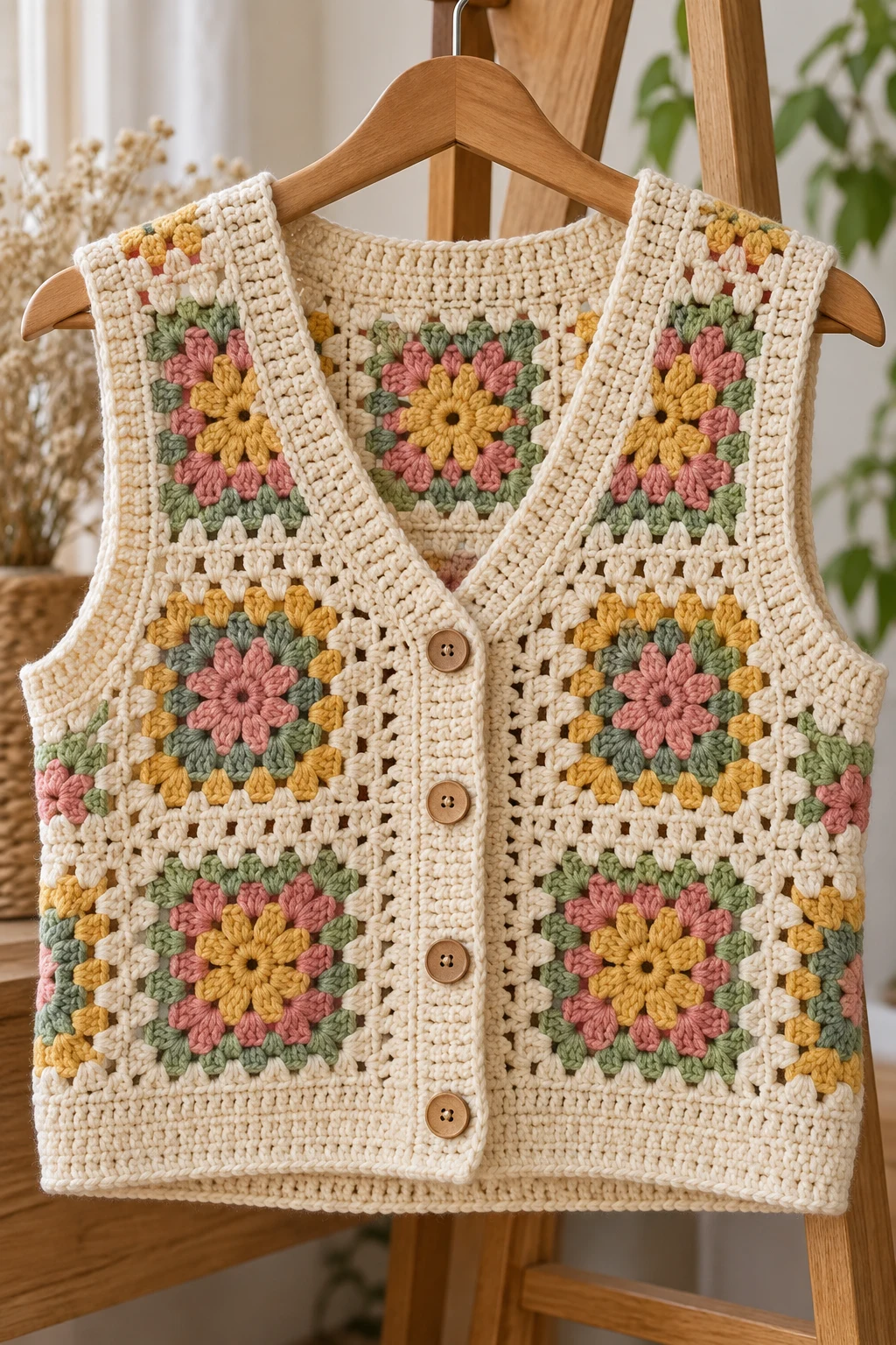 Button-Front Crochet Gilet — gilet crochet style outfit