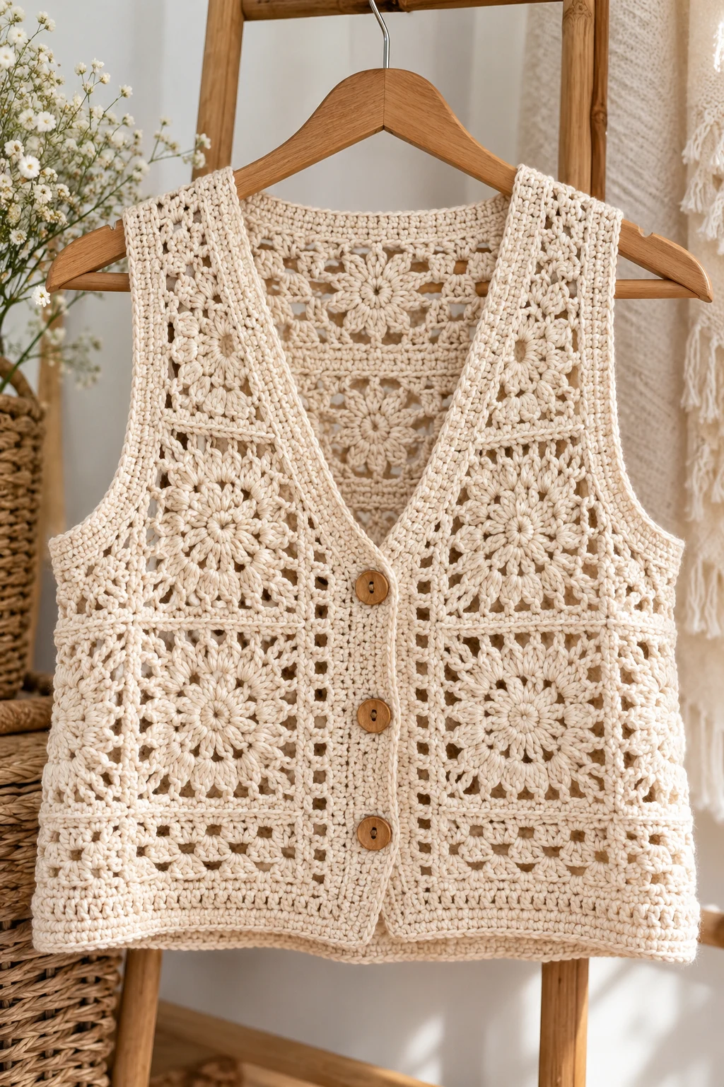 Easy Beginner Crochet Vest — gilet crochet style outfit