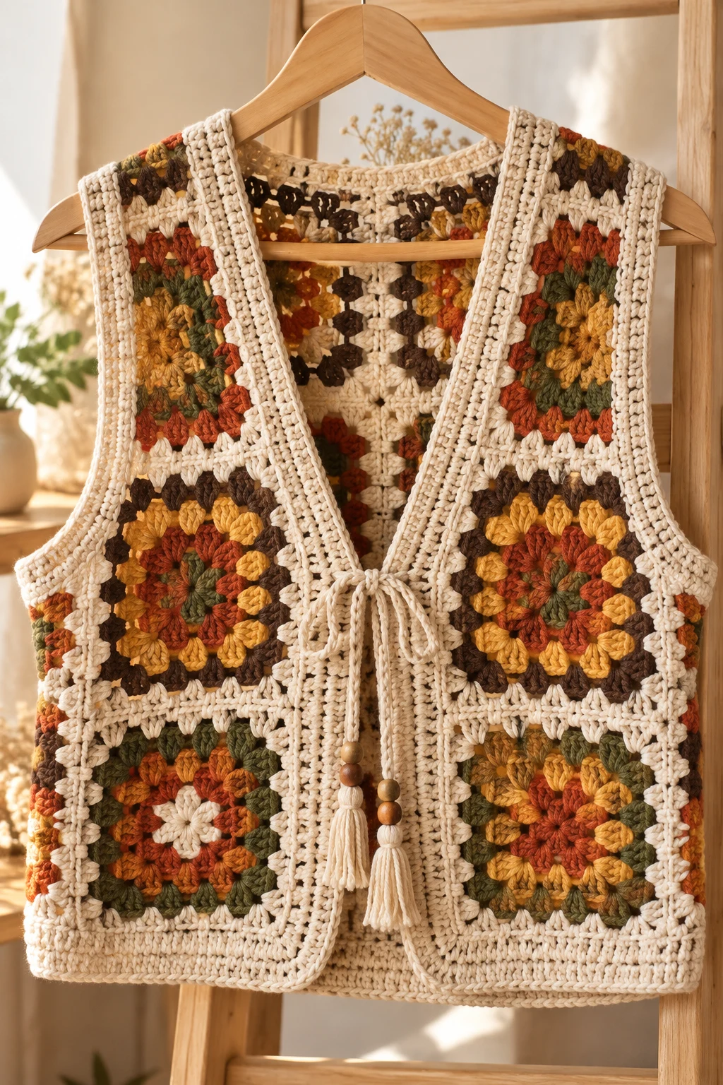 Cozy Autumn Crochet Vest — gilet crochet style outfit