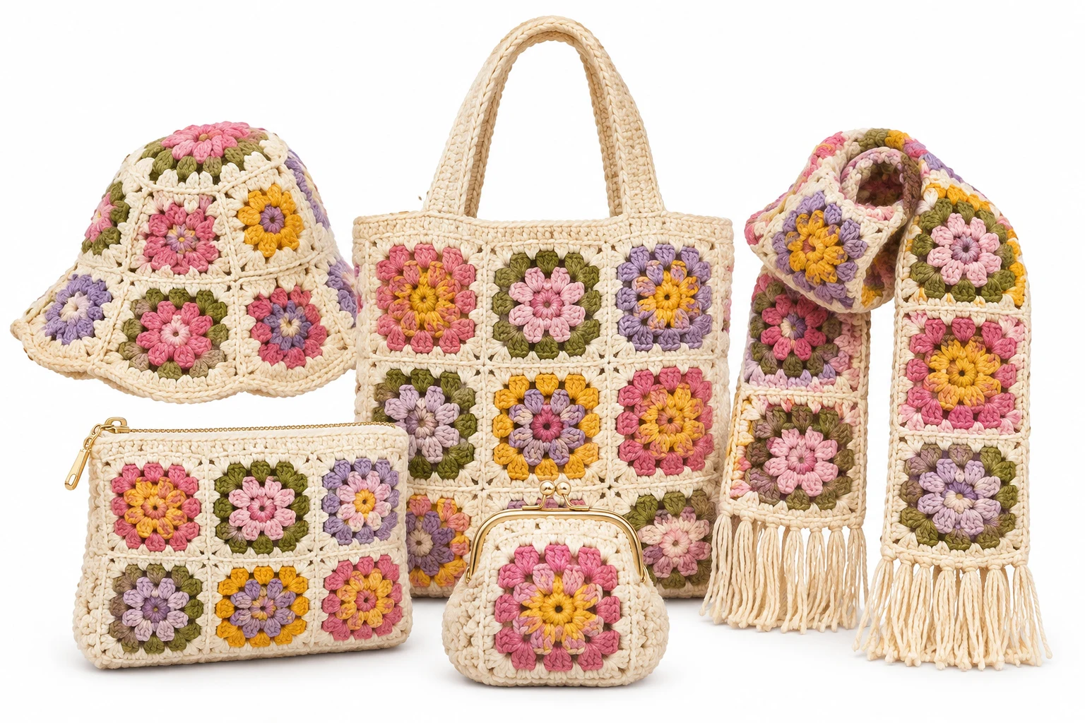 Shop: granny square crochet pattern beginner accessories