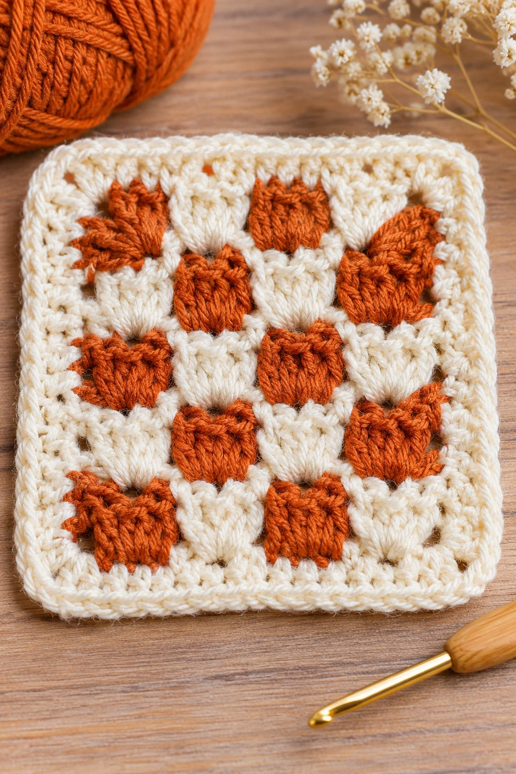 The Retro Checkerboard Granny Square — granny square crochet pattern beginner