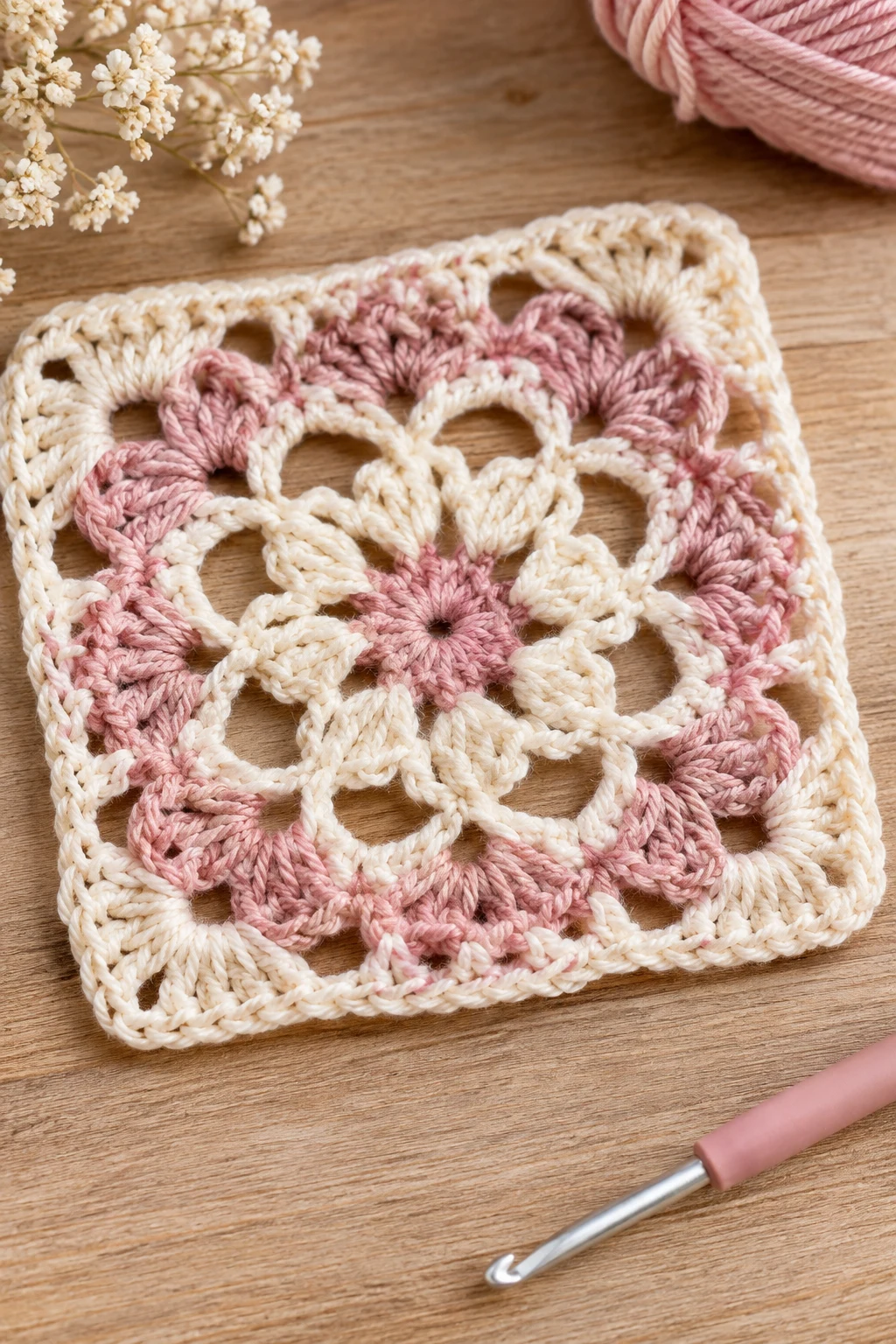 The Delicate Lace Granny Square — granny square crochet pattern beginner