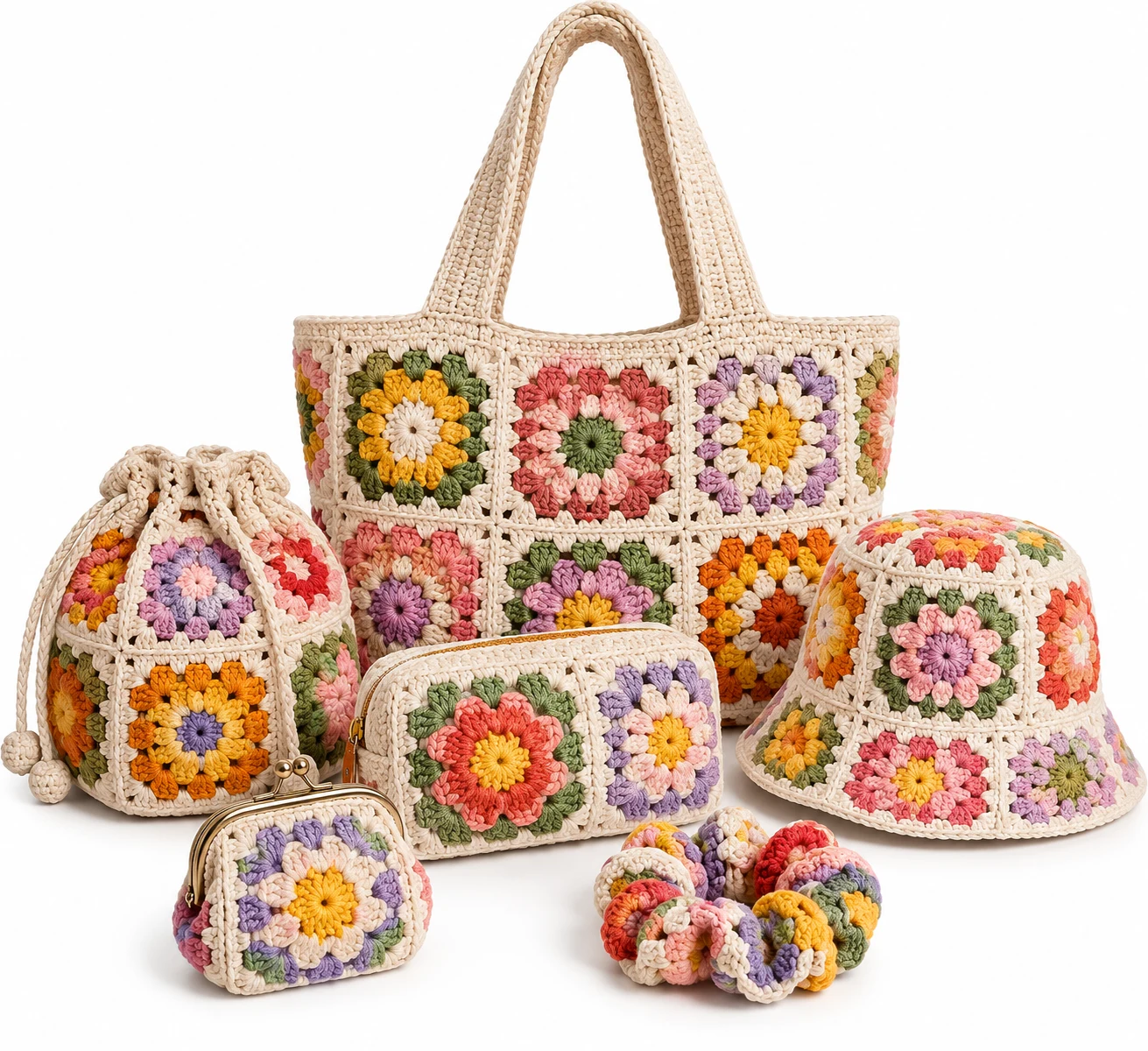 Shop: granny square crochet pattern diagram accessories