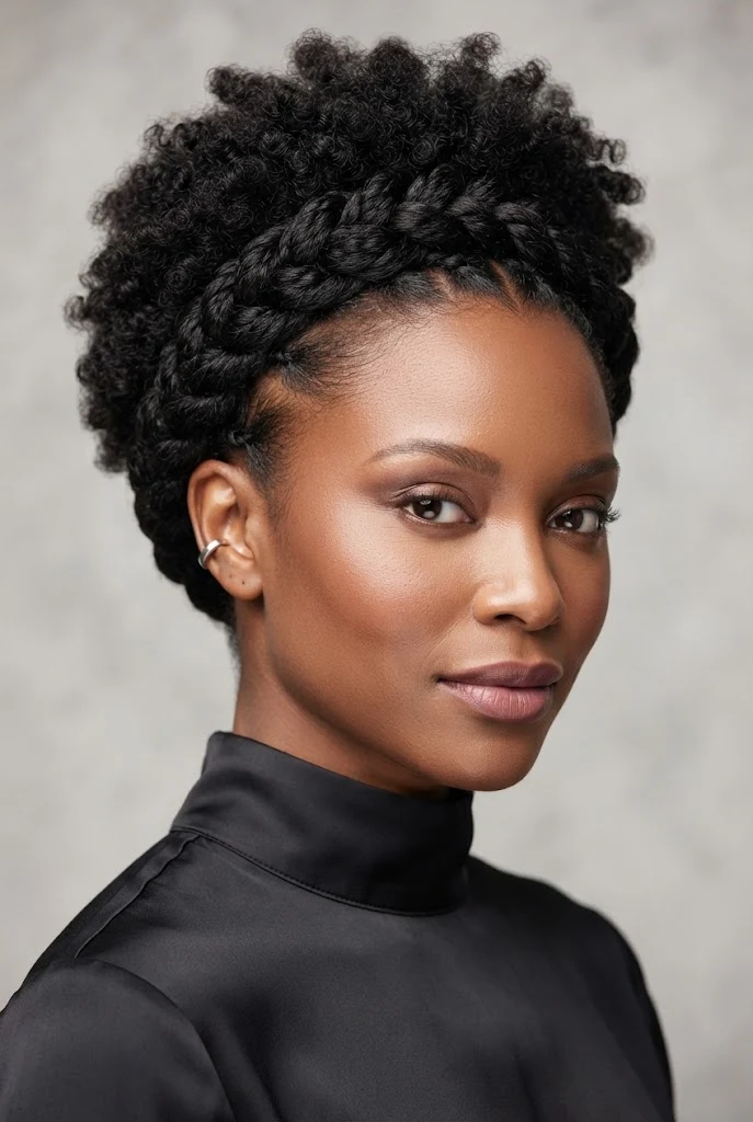 The Scalp-Hugging Flat Twist Out — hairstyles for short 4C Afro hair style outfit
