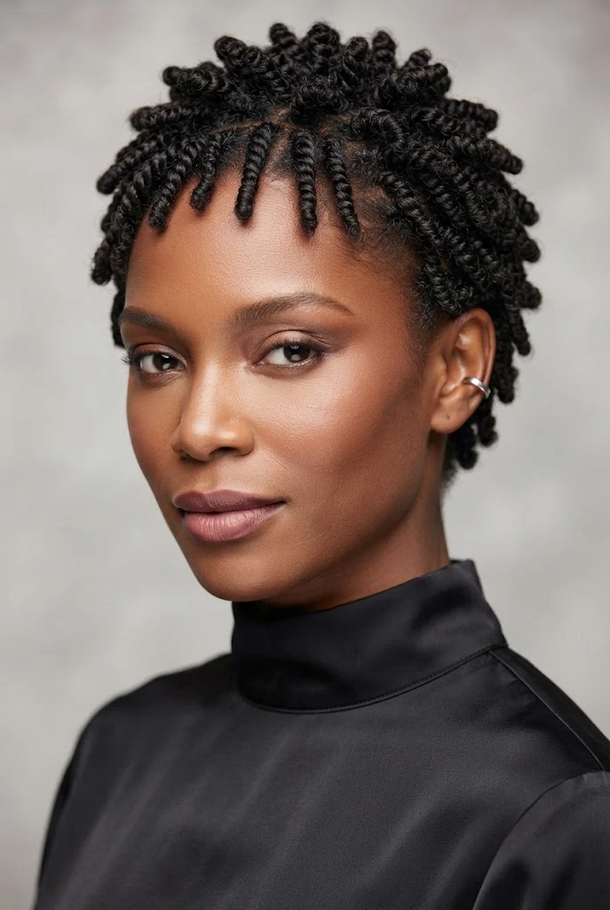 The Bantu Knot Out Texture Play — hairstyles for short 4C Afro hair style outfit