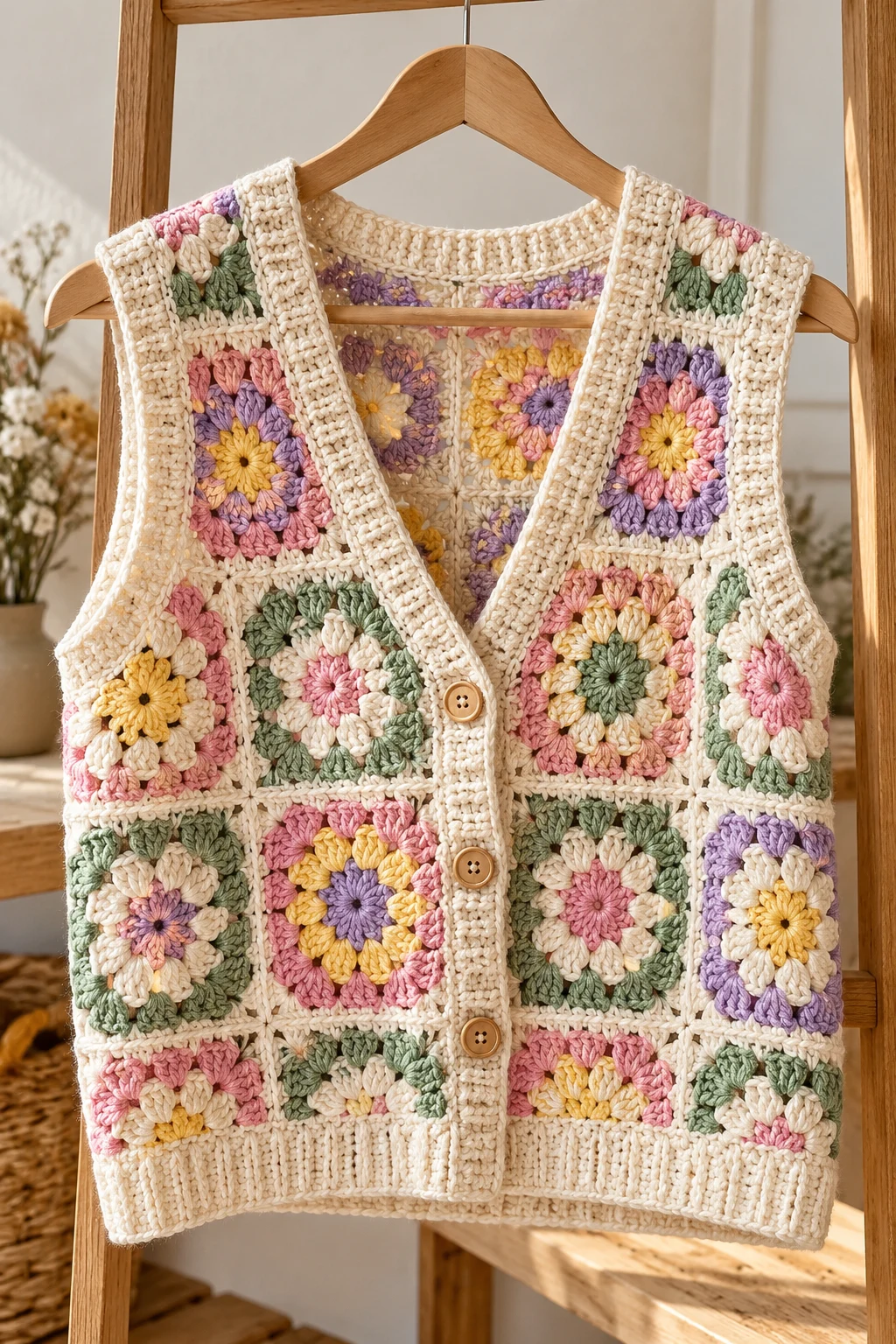 Hand Crochet Sweater Vest — hand crochet sweater