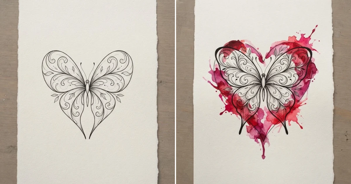 Heart butterfly tattoo: 15 Amazing Tattoo Ideas for 2026 heart butterfly tattoo