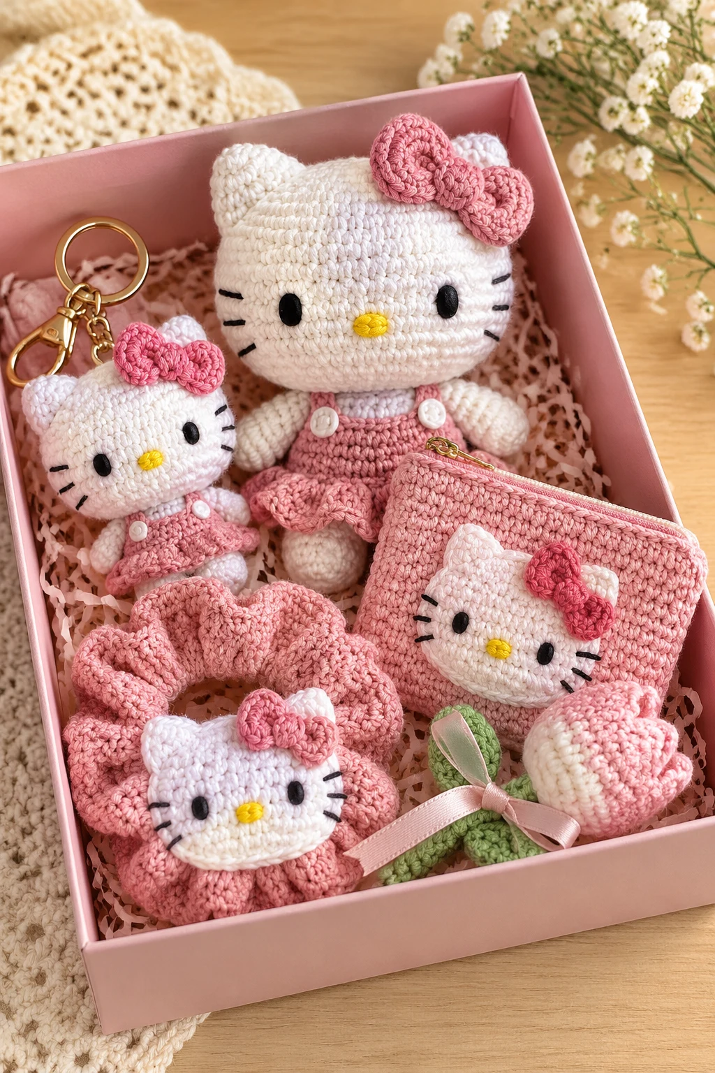 Hello Kitty Crochet Gift Set — hello kitty crochet style outfit