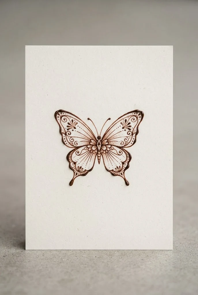 Minimalist Wrist Flutter — henna tattoo designs butterfly style outfit