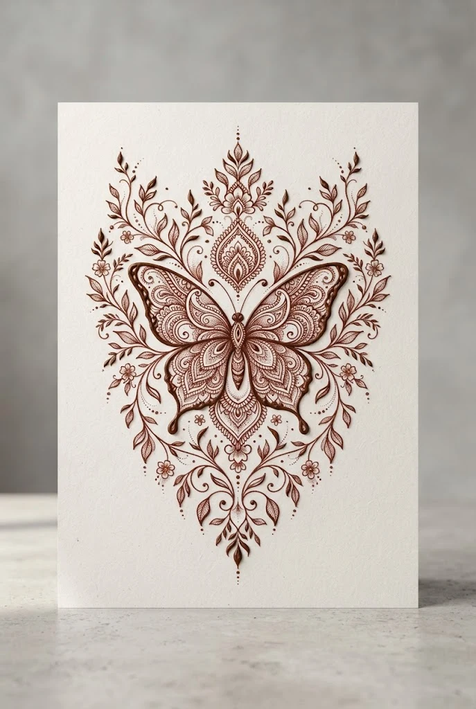 Thigh Statement Piece — henna tattoo designs butterfly style outfit