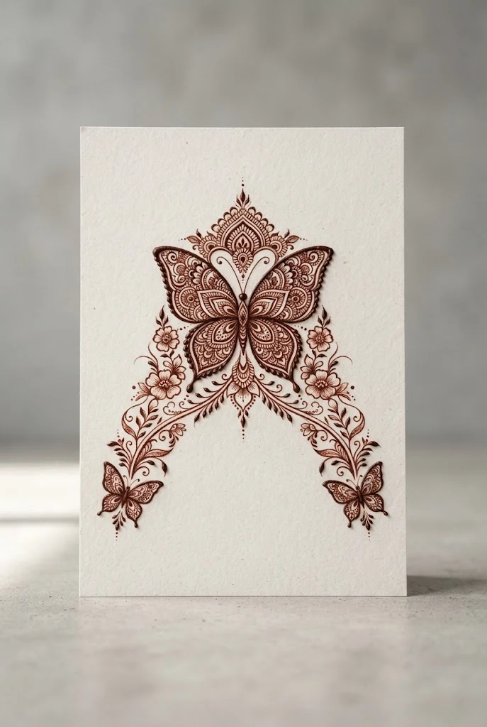 Foot Instep Arch — henna tattoo designs butterfly style outfit