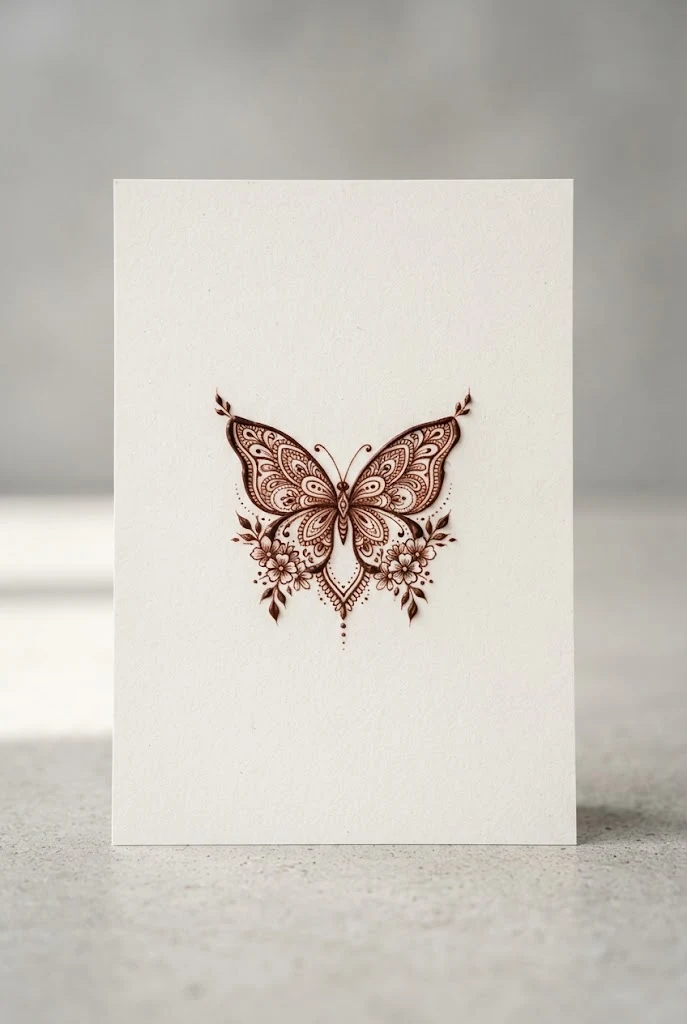 Back of the Neck Focal Point — henna tattoo designs butterfly style outfit